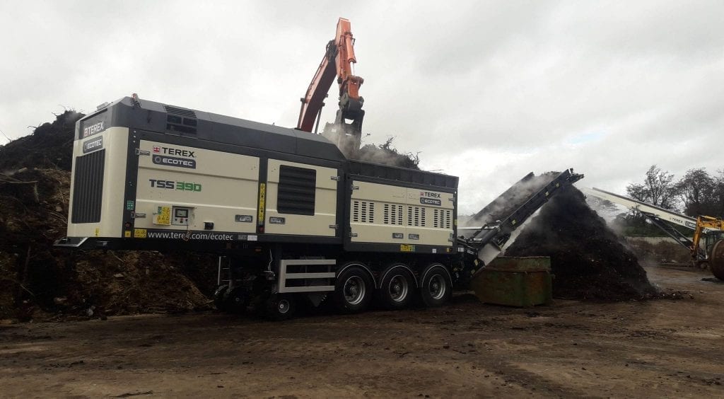 Terex Ecotec TSS 390 slow-speed shredder