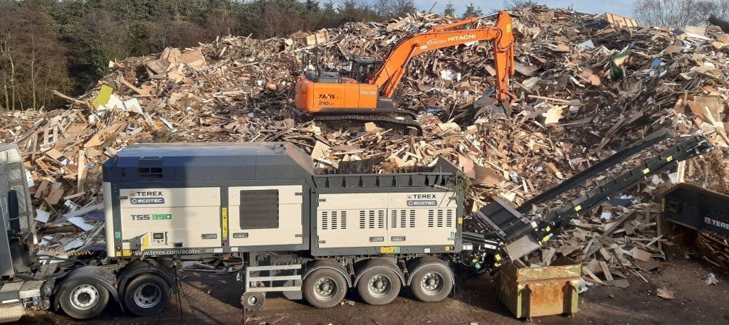 Terex Ecotec TSS 390 slow-speed shredder