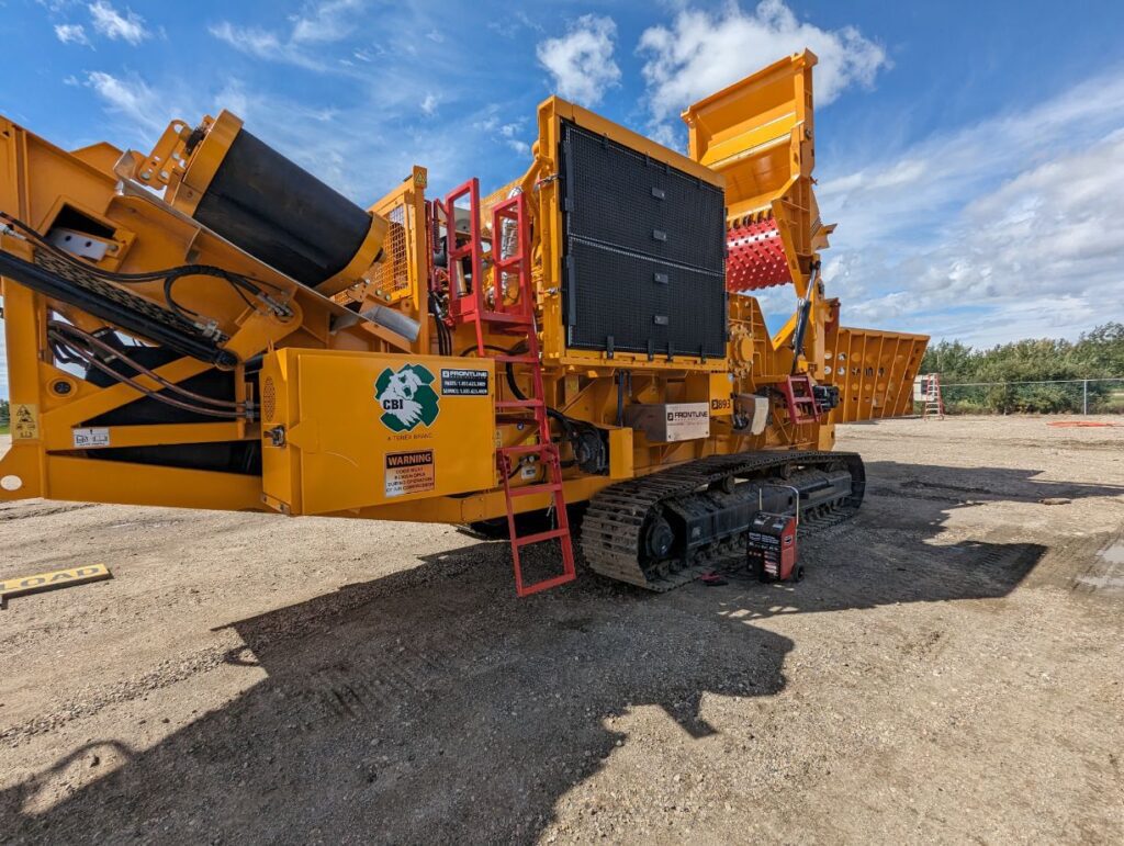 CBI 6400 grinder for wood and biomass processing.